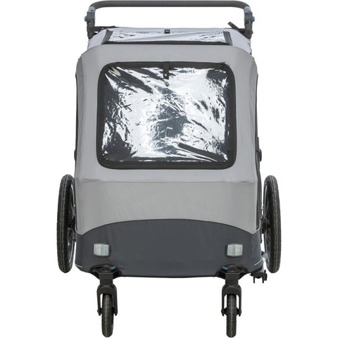 Trixie Bicycle trailer for dogs, can be folded up quickly – XL: 87.5 × 97 × 93/150 cm, grey