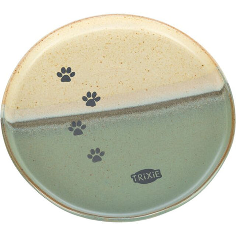 Trixie Ceramic Bowl & Plate with Paws