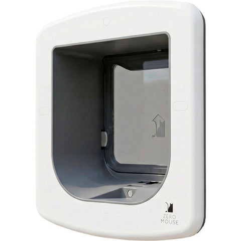 Trixie ZeroMOUSE Smart Cat Flap with Mouse Detection and App Control – 22.6 × 24.5 × 12.3 cm, white