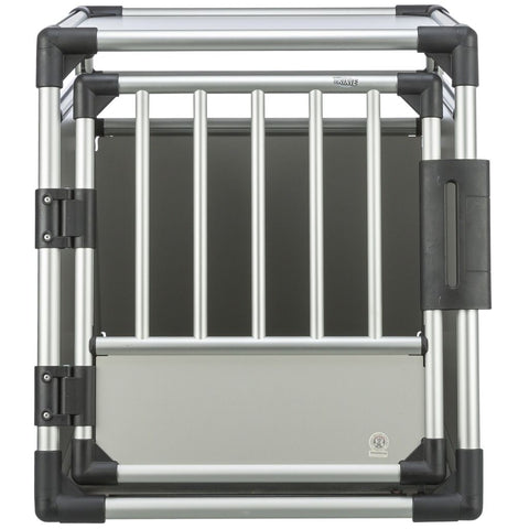 Trixie Transport Box, Aluminium – M–L: 60 × 65 × 86 cm, light grey/silver