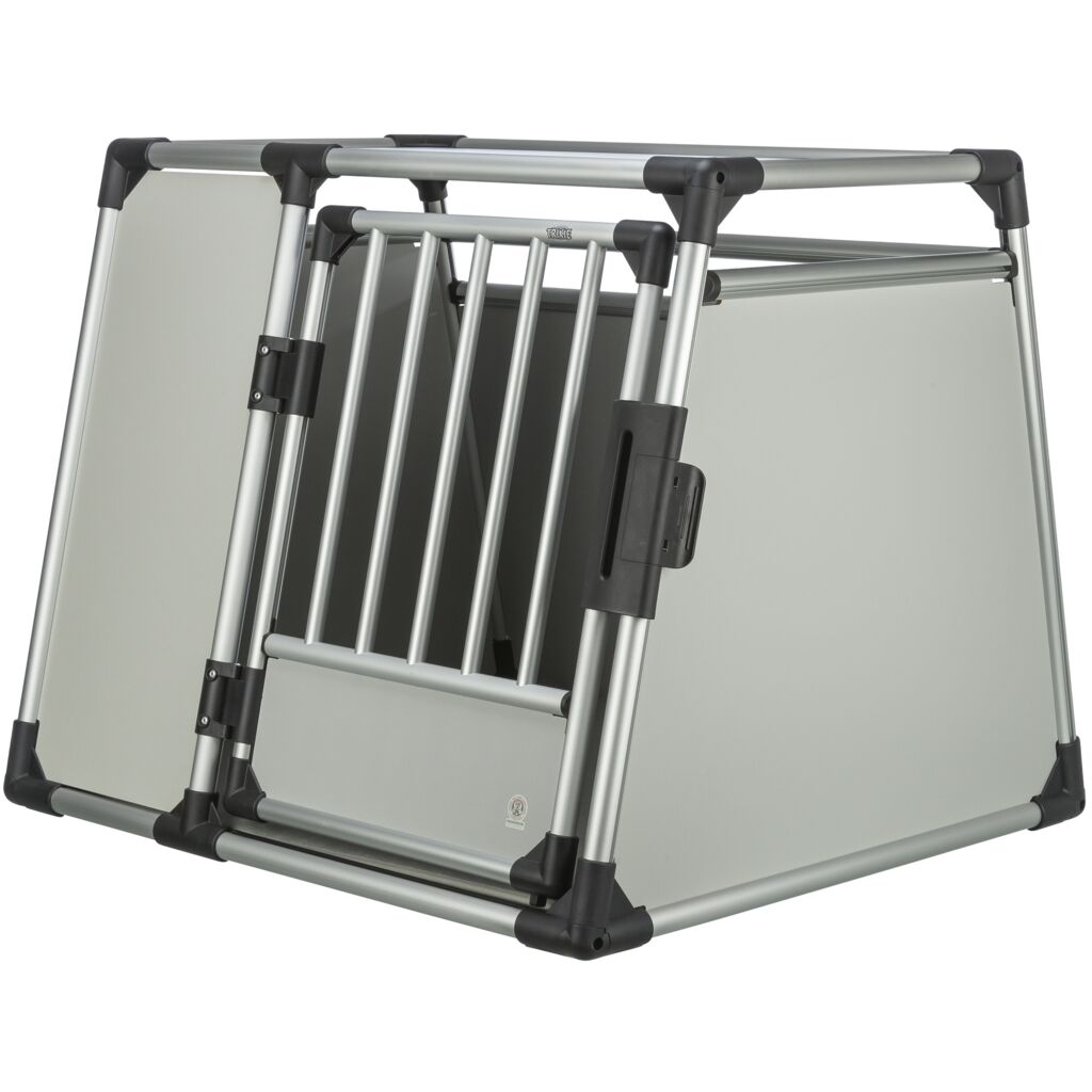 Trixie Transport Box, Aluminium – L–XL: 91 × 75 × 84 cm, light grey/silver