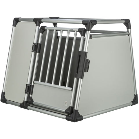 Trixie Transport Box, Aluminium – L–XL: 91 × 75 × 84 cm, light grey/silver