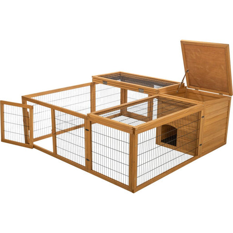 Trixie Outdoor Run with Cover – 150 × 53 × 150 cm, dark brown
