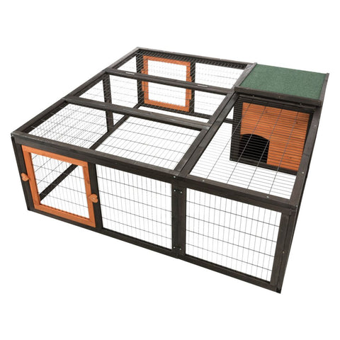 Trixie Outdoor Run with Cover – 150 × 53 × 150 cm, black/brown