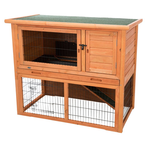 Trixie Small Animal Hutch with Enclosure – 116 × 97 × 63 cm, brown