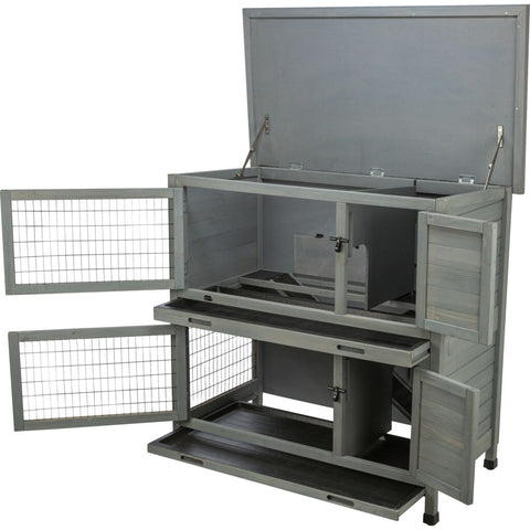 Trixie Small Animal Hutch – 116 × 111 × 65 cm, grey