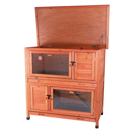 Trixie Small Animal Hutch with Insulation – 116 × 113 × 65 cm, brown