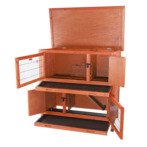 Trixie Small Animal Hutch with Insulation – 116 × 113 × 65 cm, brown