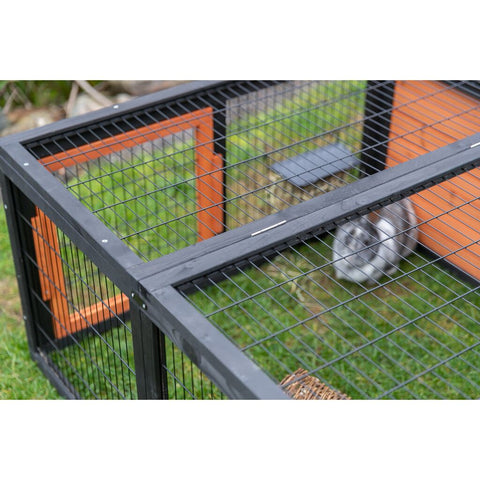 Trixie Outdoor Run with Cover – 150 × 53 × 150 cm, black/brown