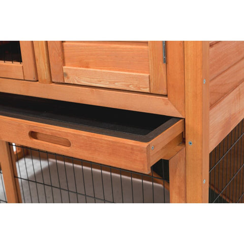 Trixie Small Animal Hutch with Enclosure – 116 × 97 × 63 cm, brown