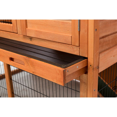 Trixie Small Animal Hutch with Enclosure – 124 × 102 × 78 cm, brown