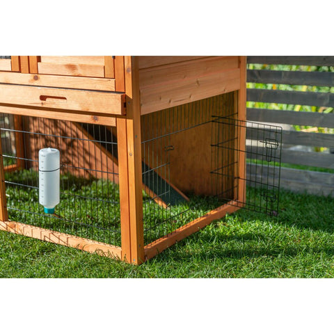 Trixie Small Animal Hutch with Enclosure – 124 × 102 × 78 cm, brown