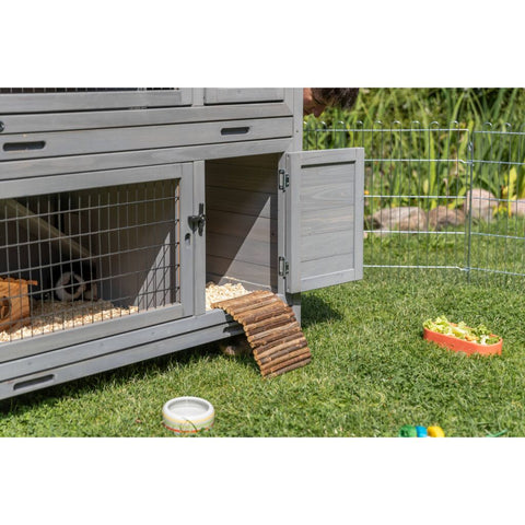 Trixie Small Animal Hutch – 116 × 111 × 65 cm, grey