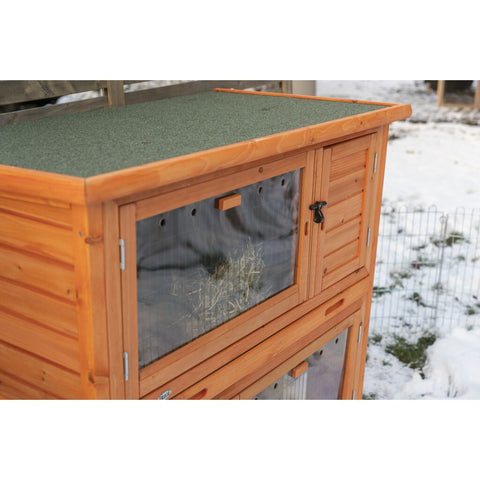 Trixie Small Animal Hutch with Insulation – 116 × 113 × 65 cm, brown