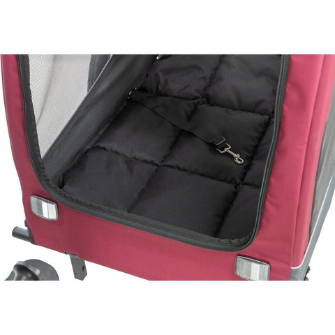 Trixie Bicycle trailer for dogs – L: 75 × 86 × 80/145 cm, grey/red
