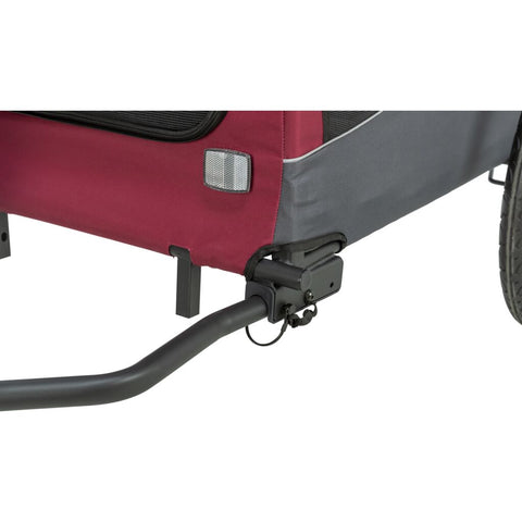Trixie Bicycle trailer for dogs – L: 75 × 86 × 80/145 cm, grey/red