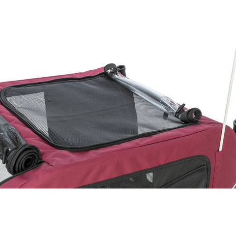 Trixie Bicycle trailer for dogs – L: 75 × 86 × 80/145 cm, grey/red