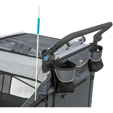 Trixie Bicycle trailer for dogs, can be folded up quickly – XL: 87.5 × 97 × 93/150 cm, grey