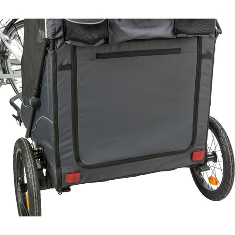 Trixie Bicycle trailer for dogs, can be folded up quickly – XL: 87.5 × 97 × 93/150 cm, grey