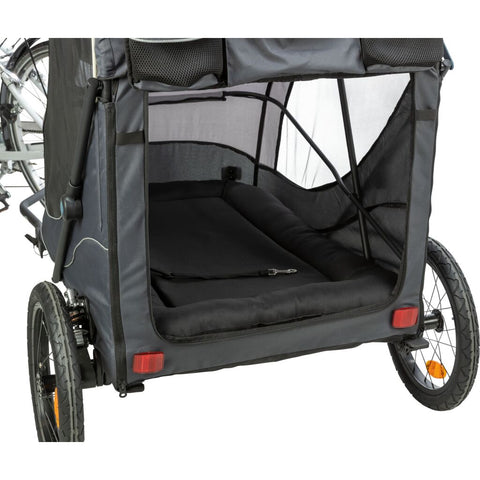Trixie Bicycle trailer for dogs, can be folded up quickly – XL: 87.5 × 97 × 93/150 cm, grey