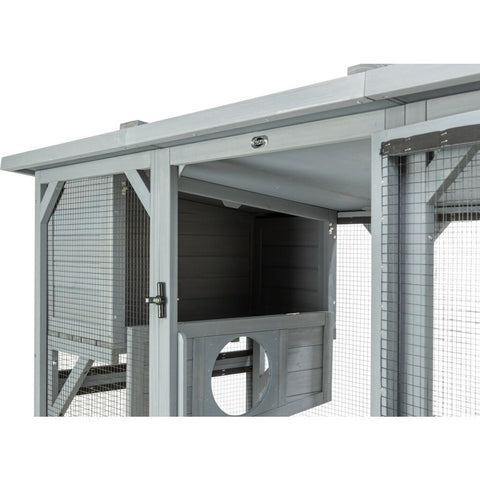 Trixie Outdoor cat enclosure with cave, lying areas and jute post – 181 × 169 × 88 cm, grey