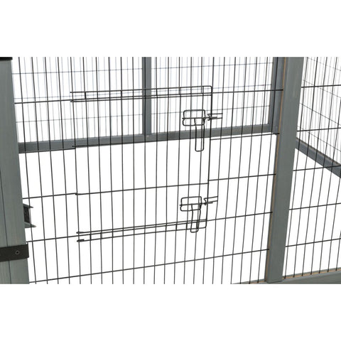 Trixie Outdoor Run XL with Cover – 233 × 79 × 116 cm, grey