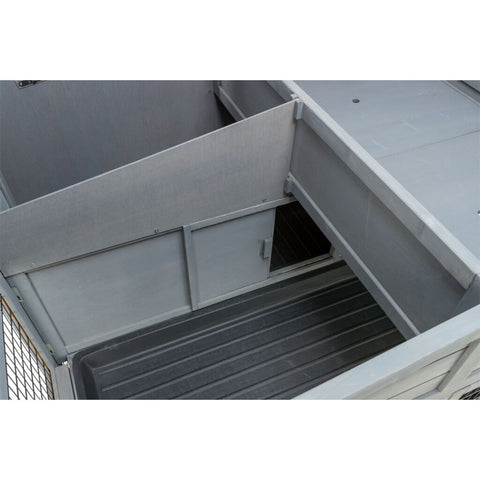 Trixie Small Animal Hutch XL with Enclosure – 135 × 115 × 112 cm, grey