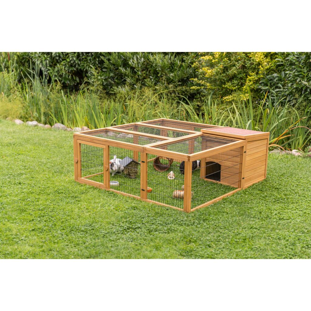 Trixie Outdoor Run with Cover – 150 × 53 × 150 cm, dark brown