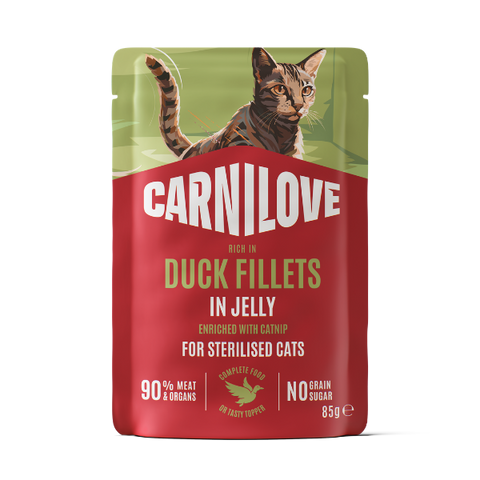 Carnilove Jelly Duck with Catnip Cat Pouch 85g