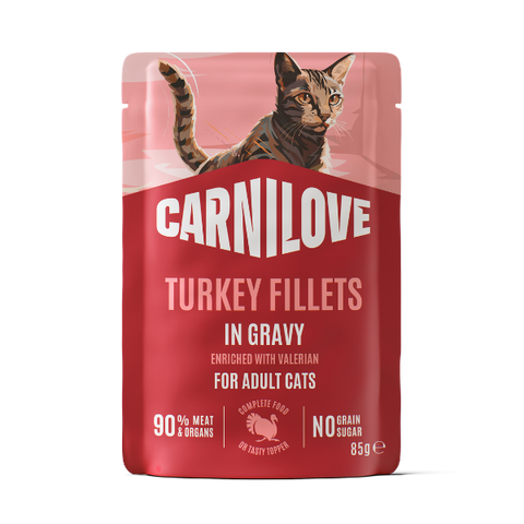 Carnilove Gravy Turkey with Valerian Cat Pouch 85g