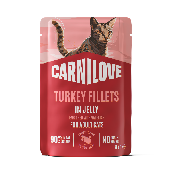 Carnilove Jelly Turkey with Valerian Cat Pouch 85g