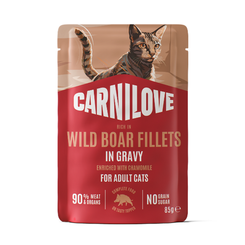 Carnilove Gravy Wild Boar with Chamomile Cat Pouch 85g