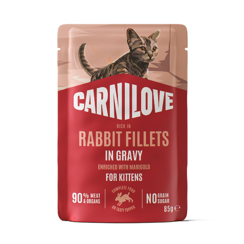 Carnilove Gravy Rabbit with Marigold Kitten Pouch 85g