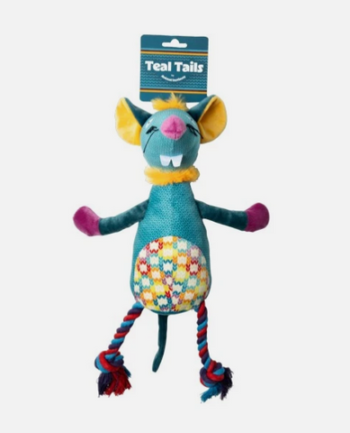 Animal Instincts Teal Tails Tim Mouse Plush