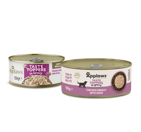 Applaws Taste Toppers Chicken Breast with Duck in Gravy, 156g