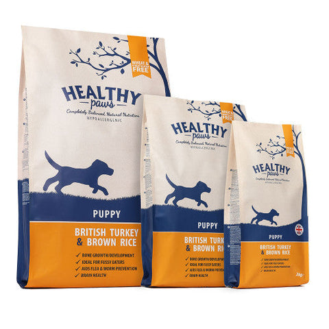 Healthy Paws British Turkey & Brown Rice Puppy 12KG