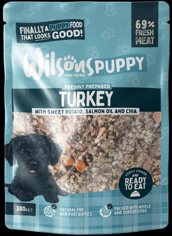 Wilsons Fresh Puppy Turkey Wet Pouch 380g