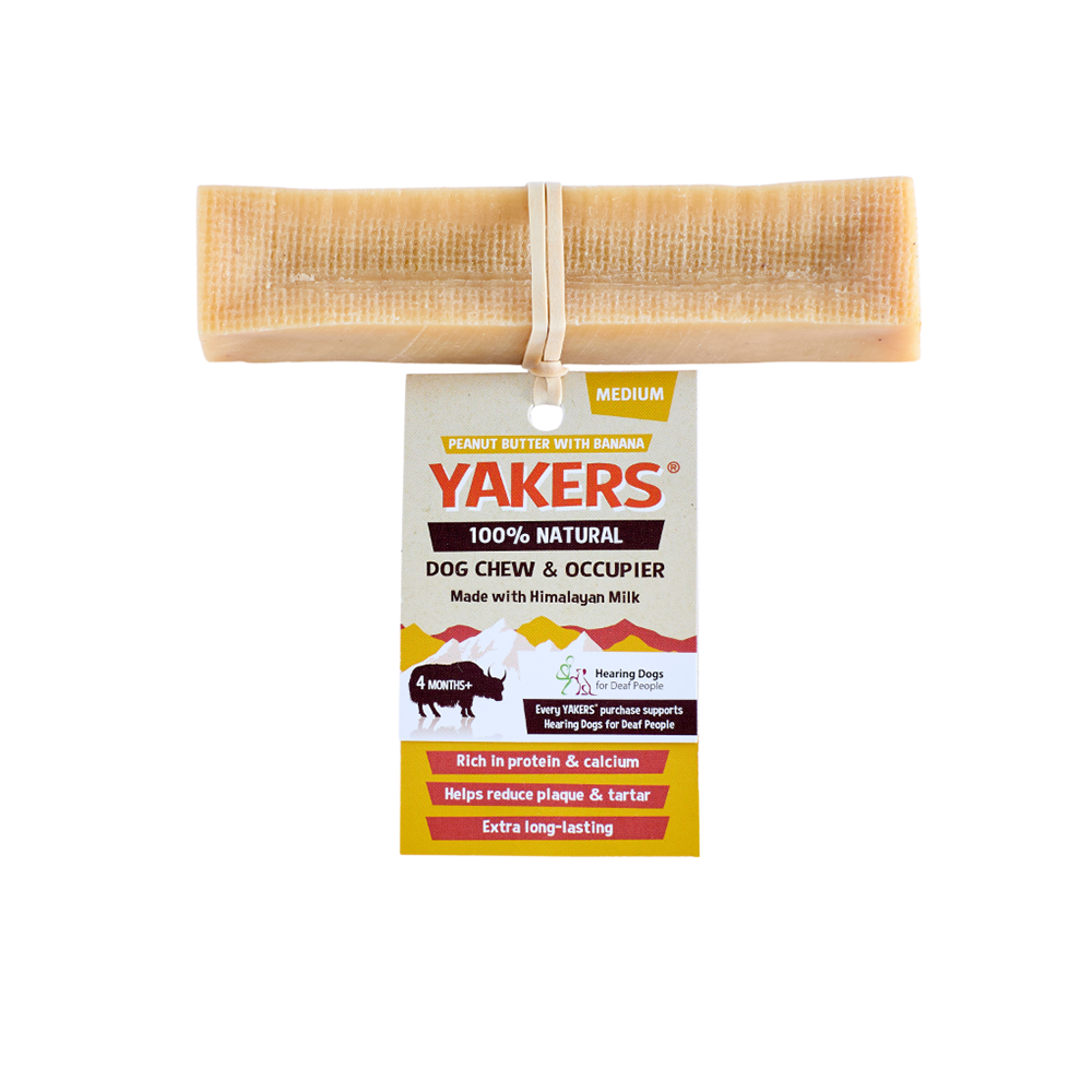 Yakers Peanut Butter & Banana Medium Dog Chews