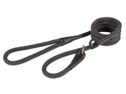 Ancol Extr Rope Slip Lead Blk/Gry12mm