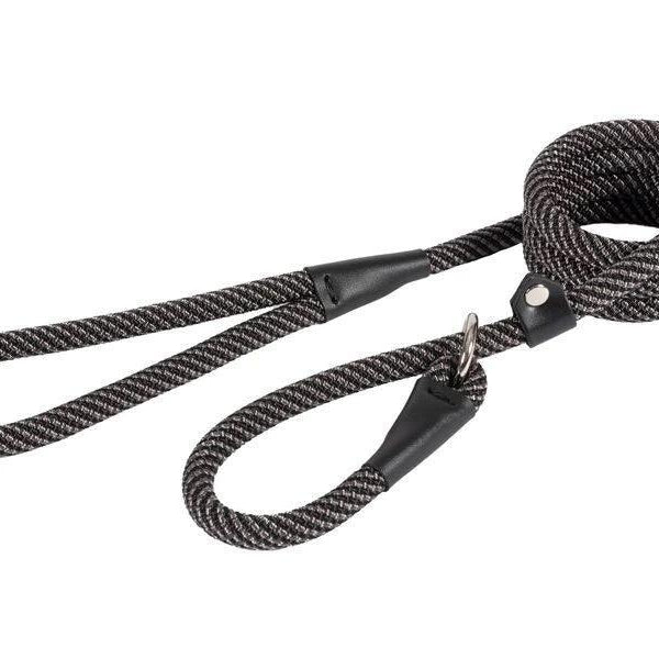 Ancol Extr Rope Slip Lead Blk/Gry12mm