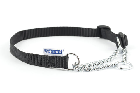 Ancol Nyl Chain Check Col Blck S2-4