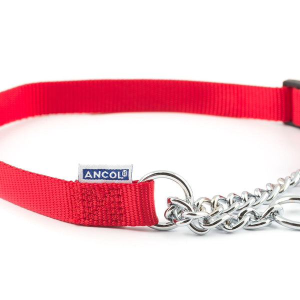 Ancol Nyl Chain Check Col Red S4-7