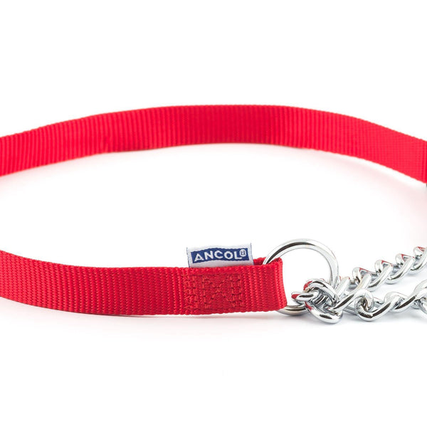 Ancol Nyl Chain Check Col Red S5-9