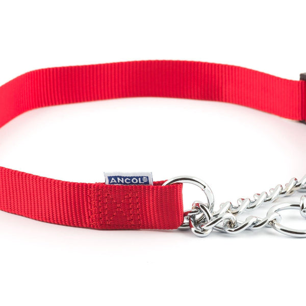 Ancol Nyl Chain Check Col Red S7-10