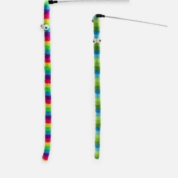 Ancol Wiggle Worm Cat Dangler Rainbow