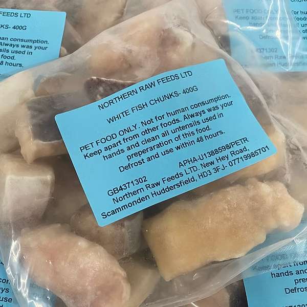 Northern Raw Feeds - Boneless White Fish Chunks - 400g