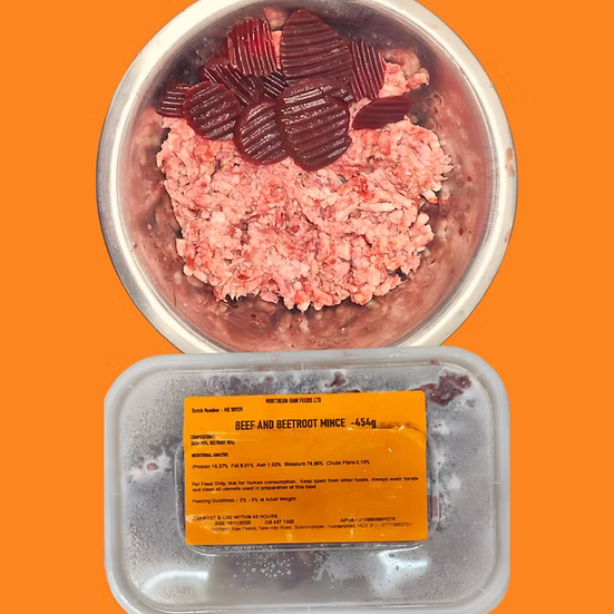 Northern Raw Feeds - Premium Boneless Beef & Beetroot - 454g