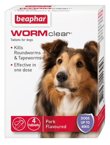 Beaphar WORMclear Dog to 40kg 4 tabs x6