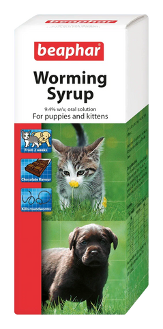 Beaphar Worming Syrup for Puppies & Kittens 45ml