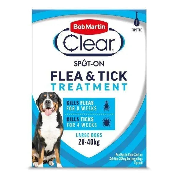 Bob Martin Clear Spot On Flea & Tick Treatment Large Dog (20-40kg) 1 pipette